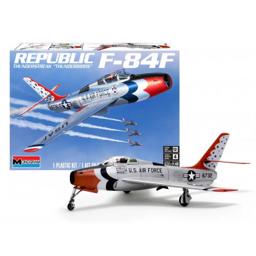 KIT PARA MONTAR REVELL AVIÃO REPUBLIC F-84F THUNDERSTREAK THUNDERBIRDS 1/48 75 PEÇAS REV 15996